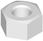 Nylon Hex Nuts (20 pack) - Product Image